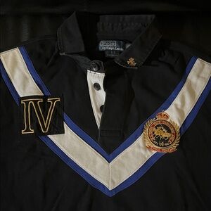 Polo by Ralph Lauren Black and Blue Men's Polo Shirt